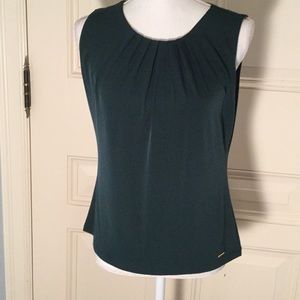 Calvin Klein Dark Green Sleeveless Top
